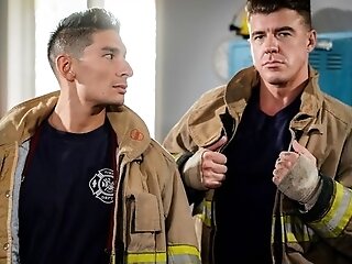 Muscled Firefighters Jimmy Fit And Jj Knight Fuck Hard