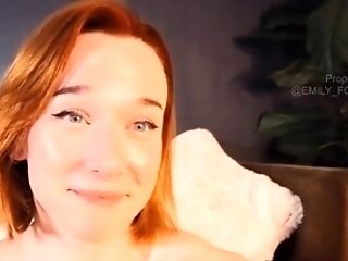 Crimson Hair Masturbates Cock-squeezing Gash With Fucktoys On Webcam