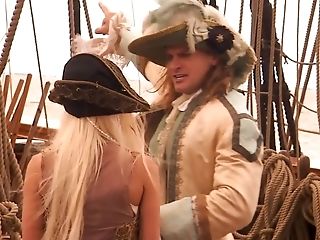 Blonde And Dark-haired Beauties Love Sexual Adventures With Pirates
