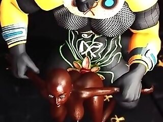 Anubis Fucktoys And A Sexy Black Lady In A Temple In Ancien