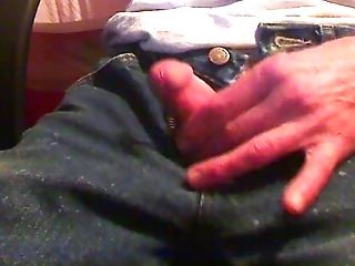 Playing With My Pre Jizm And Spunking On My Jeans