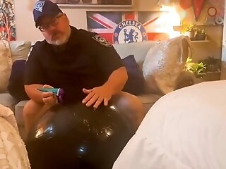 Muscular Stepfather Muscle Stud Achieves Monumental Arm-free Facial Cumshot Cum Shot! Chubby Trainer Thrusts A Ball With Dual Jism-shots In His Butt