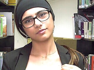 Mia Khalifa - Arab Beauty Strips Naked In A Library Exclusively For You
